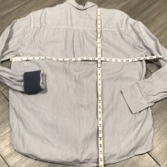 Tommy Bahama Jeans Island Modern Fit Blue Striped Ling Sleeve Shirt size L - Picture 8 of 8